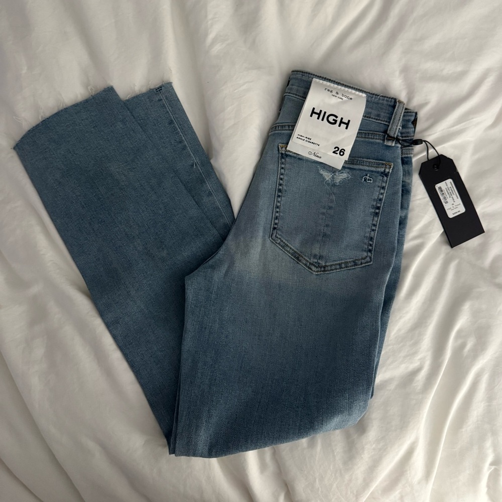 Rag and Bone High-Waisted Blue Jeans